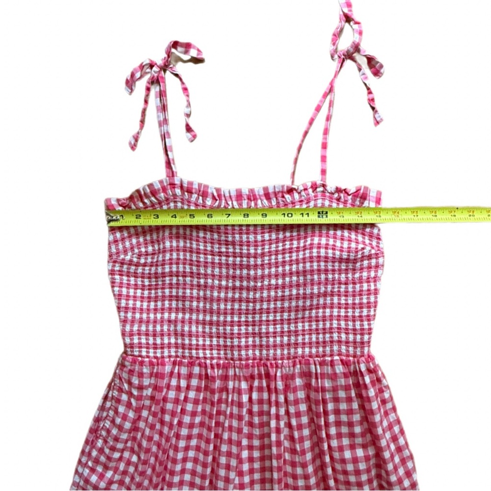 Smocked Pink Gingham Coastal Cowgirl Dress Draper James Sz Medium EUC - Picture 12 of 14